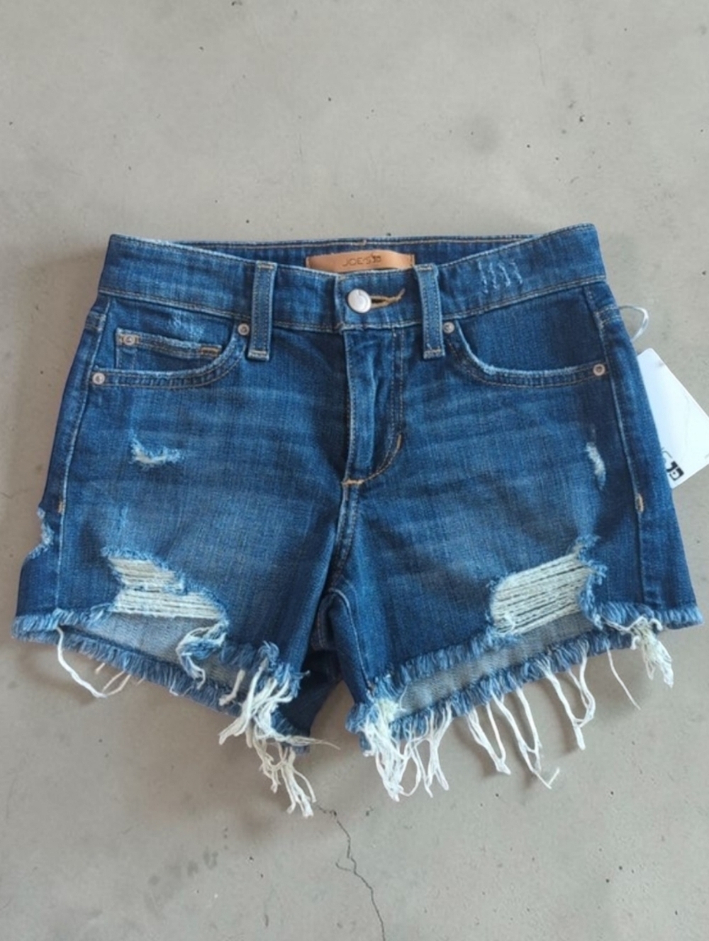 Joe's Distressed Frayed Hem Medium Wash Blue Denim Jeans NWT Women's 23